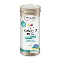 radiance kids vitachews brain omega 3 dha 50 chewable tablets