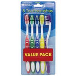 health & beauty toothbrush 5 value pack