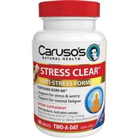 carusos natural health stress clear 60 tablets