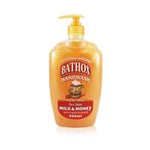 bathox hand wash milk & honey 600ml