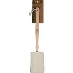 natural beauty natural loofah with wooden handle