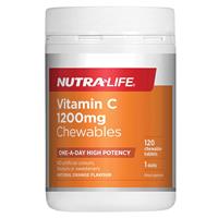 nutra-life one-a-day vitamin c 1200mg high potency 120 tablets