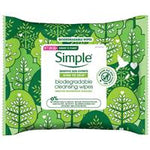 simple biodegradable cleansing wipes 25