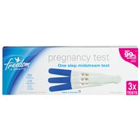 freedom mid stream pregnancy test kit triple