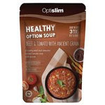 optislim healthy option soup beef & tomato with ancient grain 300g