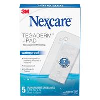 nexcare tegaderm + pad transparent waterproof dressing 5 pack