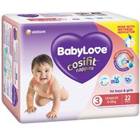babylove cosifit nappies crawler 22 pack