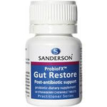 sanderson probiofx gut restore post-antibiotic support strawberry chewable 14 tablets