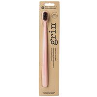 grin biodegradable soft toothbrush pink 1 pack