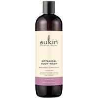 sukin botanical body wash bergamot & patchouli 500ml