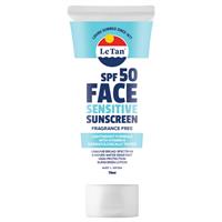 le tan spf 50 face sensitive sunscreen lotion 70ml