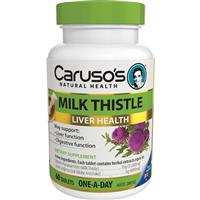 carusos natural health one a day milk thistle 60 tablets