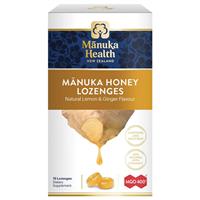 manuka health manuka honey lozenges ginger & lemon 15 pack 65g