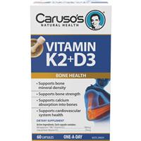 carusos vitamin k2 + d3 60 capsules