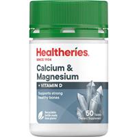 healtheries calcium + magnesiem with vit d 50 tablets