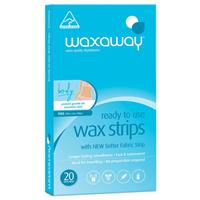waxaway ready to use sensitive wax body 20 strips