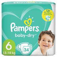 pampers baby-dry nappies size 6 34 pack