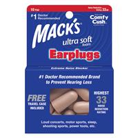 macks ultra safe sound foam ear plugs 10 pair