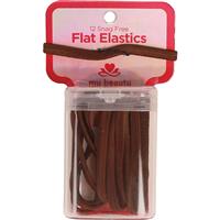 my beauty hair snag free flat elastic 12 pack brown