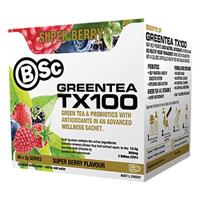 bsc green tea tx100 super berry 60 x 3g serve