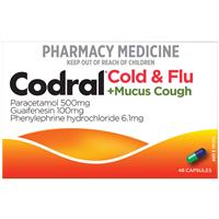 codral cold & flu + mucus cough 48 capsules