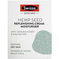 swisse skincare hemp seed replenishing cream moisturiser 50ml