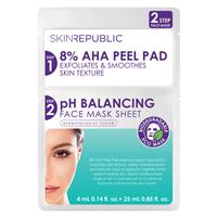 skin republic two step aha peel and ph balancing face mask