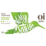 oi girl organic cotton tampons mini 16 pack