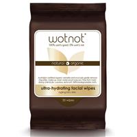 wotnot natural organic ultra hydrating facial wipes aging/dry skin 25