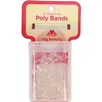 my beauty hair poly band 72 pack clear