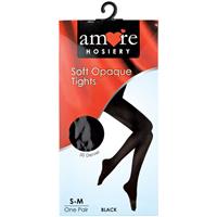 amore hosiery tights black 50 denier small/medium
