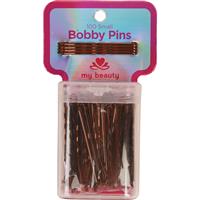 my beauty hair small bobby pins 100 pack brown