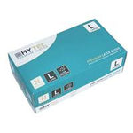 hytec natural latex gloves large powder free 100 pack