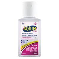 aqium anti-bacterial hand sanitiser ultra 60ml