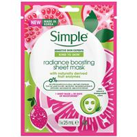 simple kind to skin radiance boost facial sheet mask 25ml