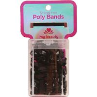 my beauty hair poly band 72 pack black