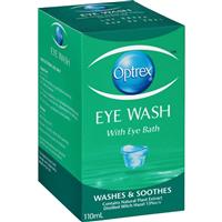 optrex fresh eyes liquid eye wash bath 110ml