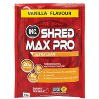 inc shredmax pro vanilla 30g single serve sachet