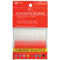 health & beauty interdental brushes 15 pieces size 4