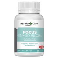 healthy care focus ginkgo biloba 2000mg 90 capsules