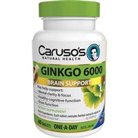 carusos natural health one a day ginkgo 6000 60 tablets