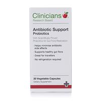 clinicians antibiotic support 20 vegetable capsules
