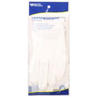 health & wellness cotton gloves medium