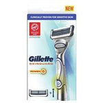 gillette skinguard power razor + 1 blade refills