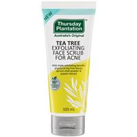 thursday plantation tea tree exfoliating acne face scrub 100ml