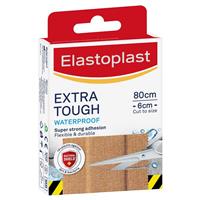 elastoplast extra tough waterproof plasters cut to size 80cm x 6cm