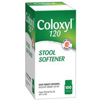 coloxyl 120mg 100 tablets filmcoat