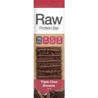 amazonia raw protein bar triple choc brownie 40g