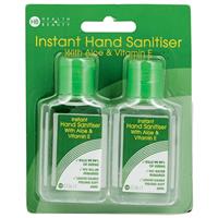 health & beauty hand sanitiser 60ml 2 pack