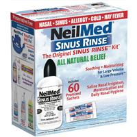 neilmed sinus rinse kit 240ml bottle and 60 premixed sachets